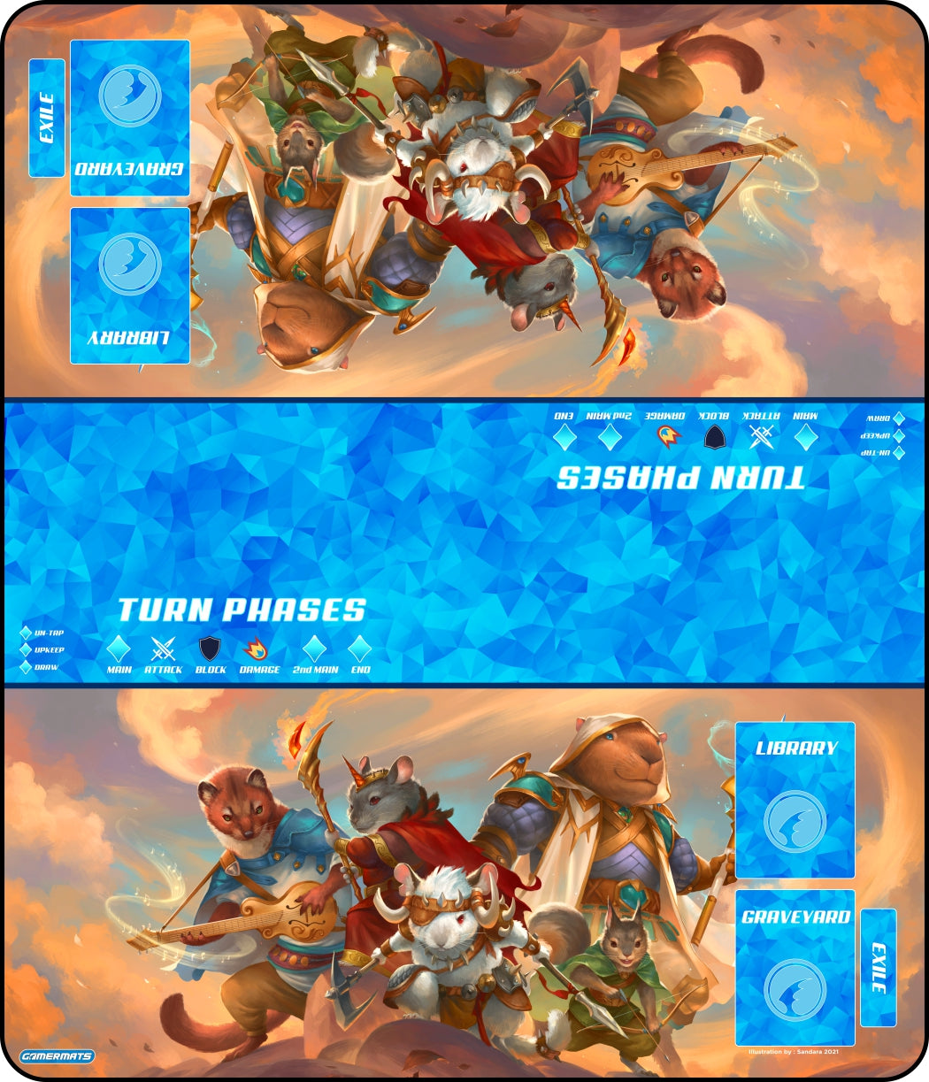 Animal Raiding Party - Two-Player XL Playmat Magic Compatible