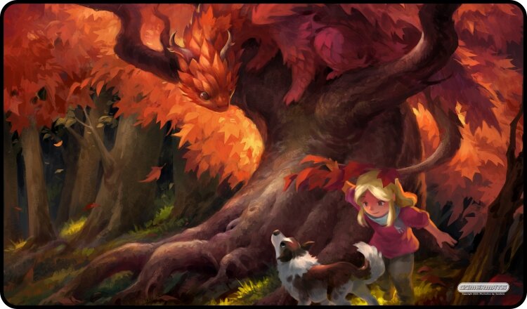 Autumn Dragon - Playmat Standard No Border - 24" x 14" x 1/16"