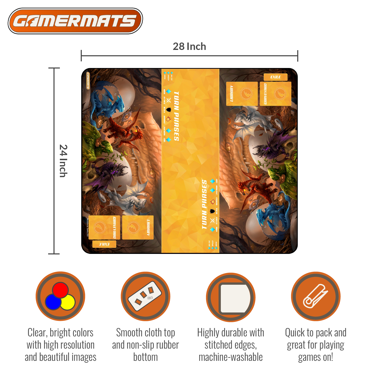 Baby Dragons - Two-Player XL Playmat Magic Compatible