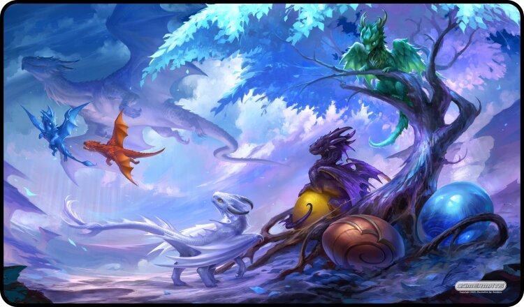 Baby Dragons Circle of Life - Playmat Standard No Border - 24" x 14" x 1/16"