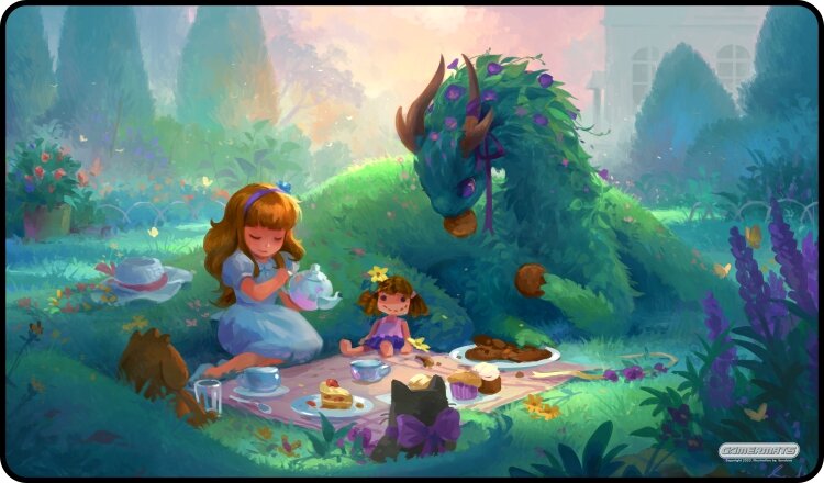 Dragon Tea Party - Playmat Standard No Border - 24" x 14" x 1/16"