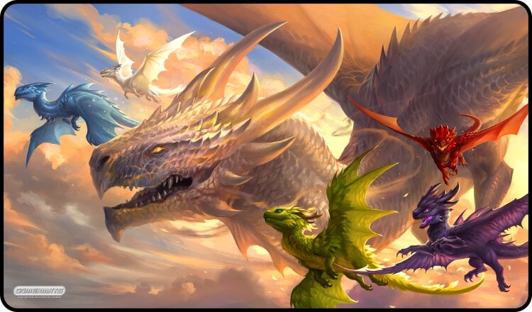 Baby Dragons Flight Lessons - Playmat Standard No Border - 24" x 14" x 1/16"