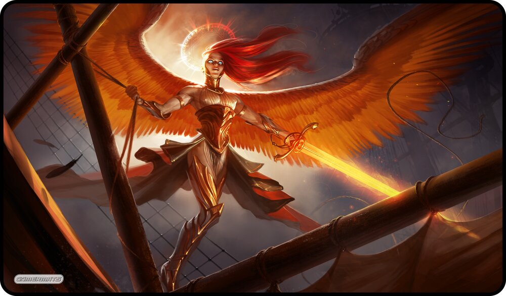 Gold Angel - Playmat Standard No Border - 24" x 14" x 1/16"