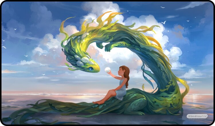 Kelpie with Girl - Playmat Standard No Border - 24" x 14" x 1/16"