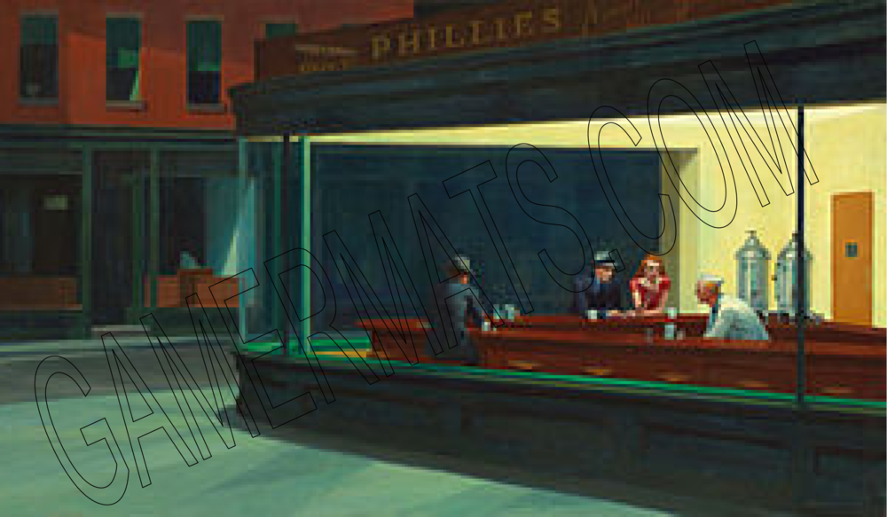 Nighthawks - Playmat Standard No Border - 24" x 14" x 1/16"