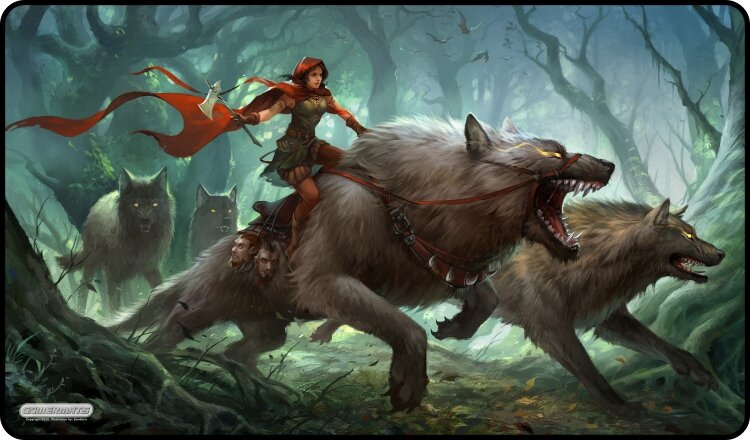 Dark Red Riding Hood - Playmat Standard No Border - 24" x 14" x 1/16"