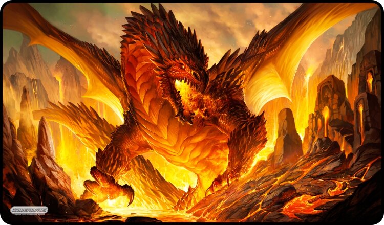 Fire Bringer - Playmat Standard No Border - 24" x 14" x 1/16"