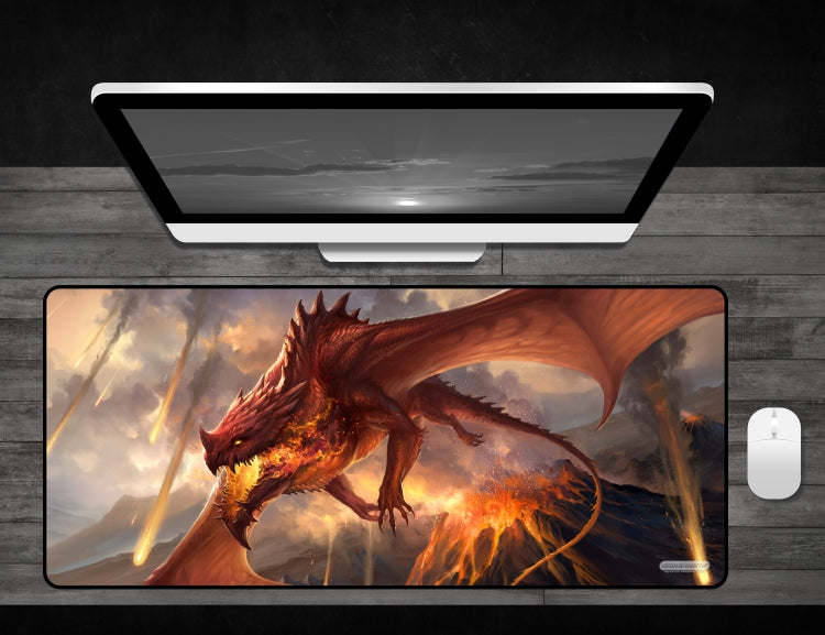 Mountain Guardian - Deskmat Premium Black Stitched - 32" x 14" x 1/8"